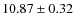 $10.87 \pm 0.32$