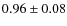 $ 0.96 \pm 0.08$