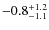 $-0.8^{\rm +1.2}_{-1.1}$