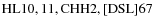 ${\rm HL 10,11, CHH 2, [DSL] 67 }$