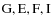 ${\rm G,E,F,I}$