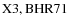 ${\rm X3, BHR 71}$