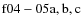 ${\rm f04-05 a,b,c}$
