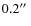 $0.2\hbox{$^{\prime\prime}$ }$