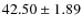 $ 42.50\pm 1.89$