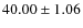 $ 40.00\pm 1.06$