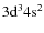 $3{\rm d}^34{\rm s}^2$