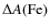 $\Delta A(\rm Fe)$