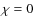 $\chi = 0$