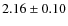$2.16 \pm 0.10$