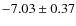 $ -7.03 \pm 0.37$