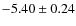 $-5.40 \pm 0.24$