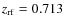 $z_{\rm rf}=0.713$