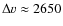 $\Delta
v\approx2650$