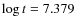 $\log
t=7.379$