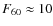 $F_{60} \approx 10$