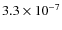 $3.3 \times 10^{-7}$