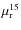 $\mu_{\rm r}^{\rm 15}$