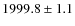 $1999.8 \pm 1.1$