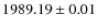 $1989.19\pm0.01$