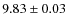 $9.83\pm0.03$