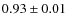 $0.93\pm0.01$