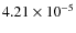 $4.21 \times 10^{-5}$