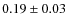 $0.19\pm0.03$