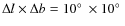 $\Delta l \times \Delta b = 10\hbox{$^\circ$ }\times 10\hbox{$^\circ$ }$