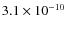 $3.1\times 10^{-10}$