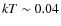 $kT \sim 0.04$