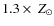$1.3\times ~Z_{\odot}$