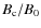 $B_{\rm c}/B_0$