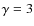 $\gamma =3$