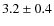 $3.2\pm 0.4$