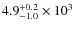 $4.9_{\rm -1.0}^{+0.2}\times 10^3$