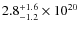 $2.8_{\rm -1.2}^{+1.6} \times 10^{20}$