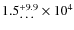 $ 1.5_{\textrm{\ldots}}^{+9.9}\times 10^4$