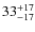 $33_{\rm -17}^{+17}$