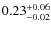 $0.23_{\rm -0.02}^{+0.06}$
