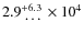 $2.9_{\textrm{ \ldots}}^{+6.3}\times 10^4$