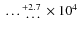 $\textrm{ \ldots}_{\textrm{ \ldots}}^{+2.7}\times 10^4$