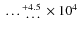 $\textrm{ \ldots}_{\textrm{ \ldots}}^{+4.5}\times 10^4$
