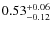 $0.53_{\rm -0.12}^{+0.06}$