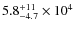 $5.8_{\rm -4.7}^{+11}\times 10^4$