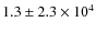 $ 1.3\pm 2.3\times 10^4$