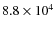 $ 8.8\times 10^4$