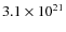 $ 3.1\times 10^{21}$