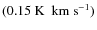 $(0.15~{\rm K}~{\rm \ km \ s^{-1}})$