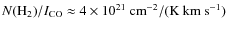 $N({\rm H}_2) / I_{\rm CO}\approx 4 \times 10^{21}~{\rm cm^{-2}/(K{\rm\ km \ s^{-1}})}$